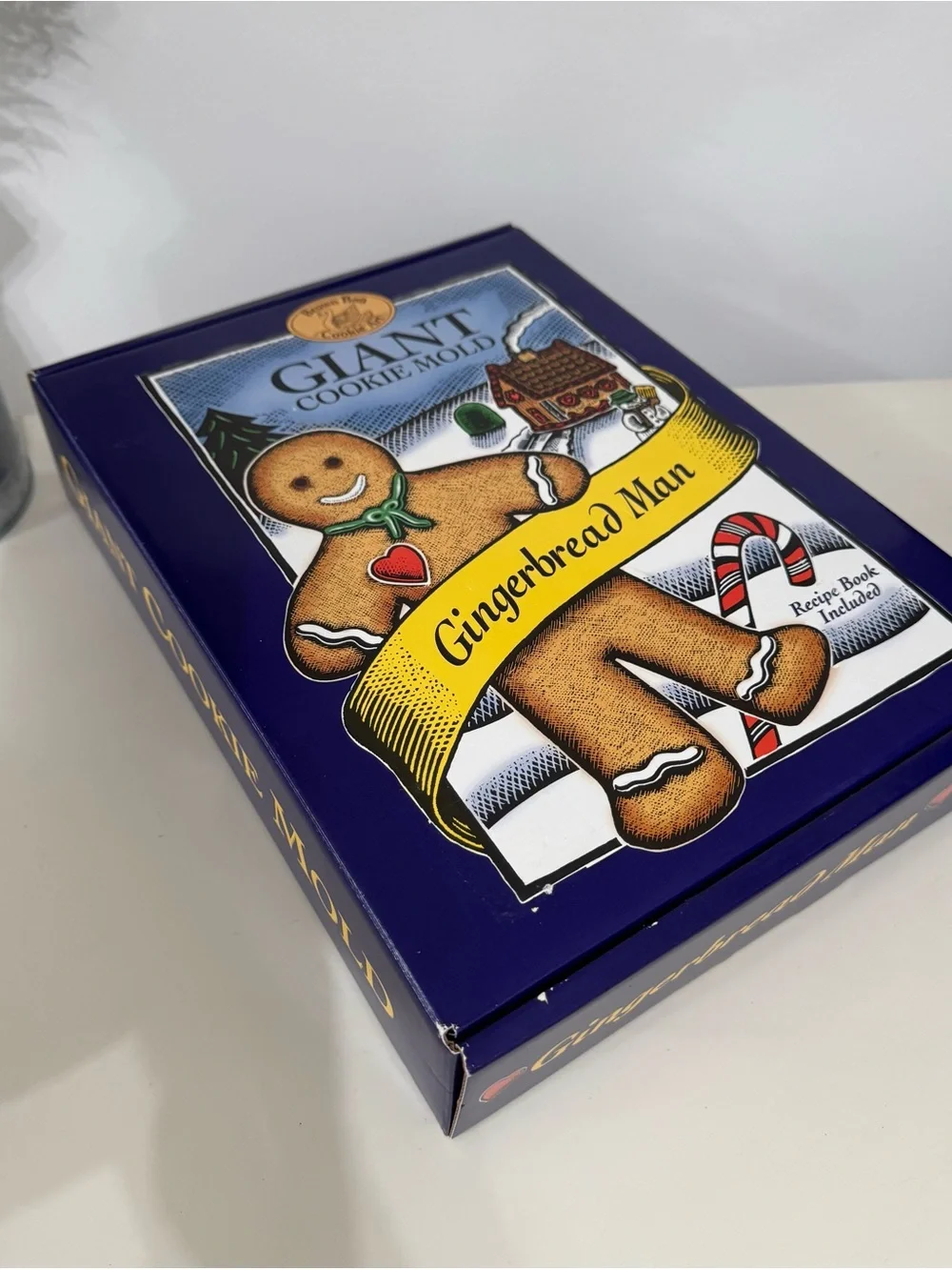 BROWN BAG Cookie Art 1997 Giant Gingerbread Man Cookie Mold w/Recipe Book & Box